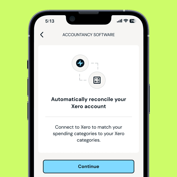 Zempler Bank app accounting integration screen