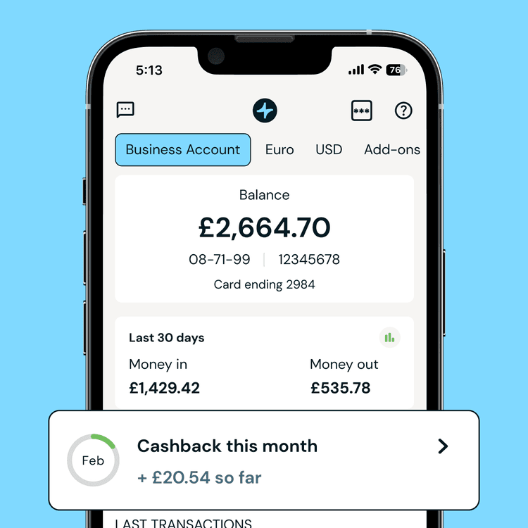 Zempler Bank app cashback screen